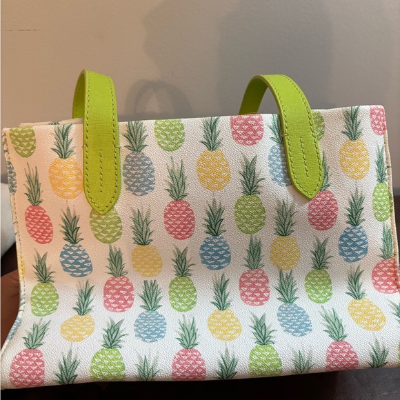 Dooney & Bourke Colorful Pineapple Tote with Green Handles - Picture 2 of 3